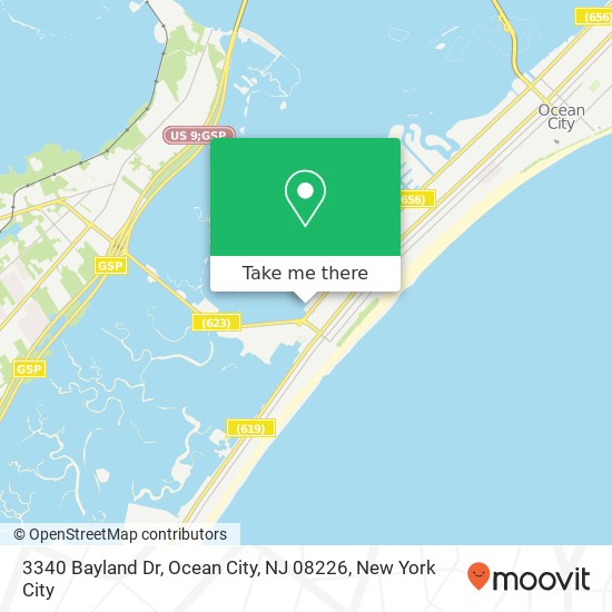 3340 Bayland Dr, Ocean City, NJ 08226 map