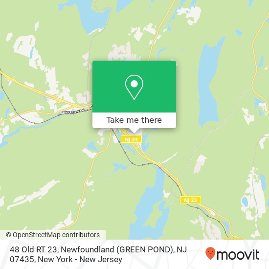 48 Old RT 23, Newfoundland (GREEN POND), NJ 07435 map