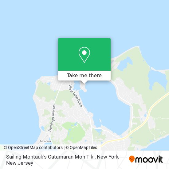 Sailing Montauk's Catamaran Mon Tiki map