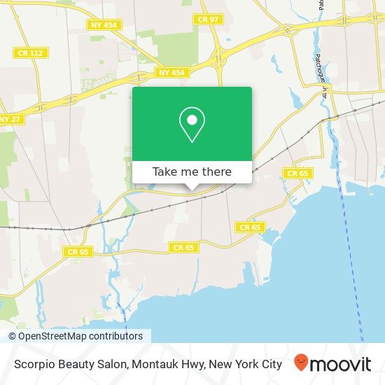 Mapa de Scorpio Beauty Salon, Montauk Hwy