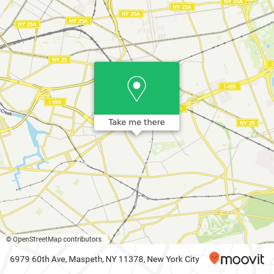 Mapa de 6979 60th Ave, Maspeth, NY 11378