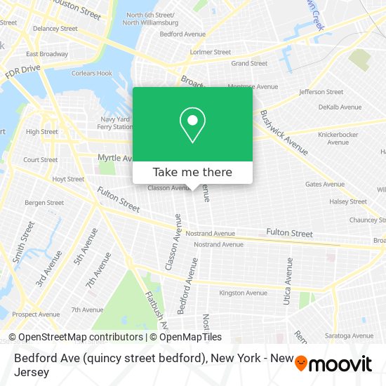 Mapa de Bedford Ave (quincy street bedford)