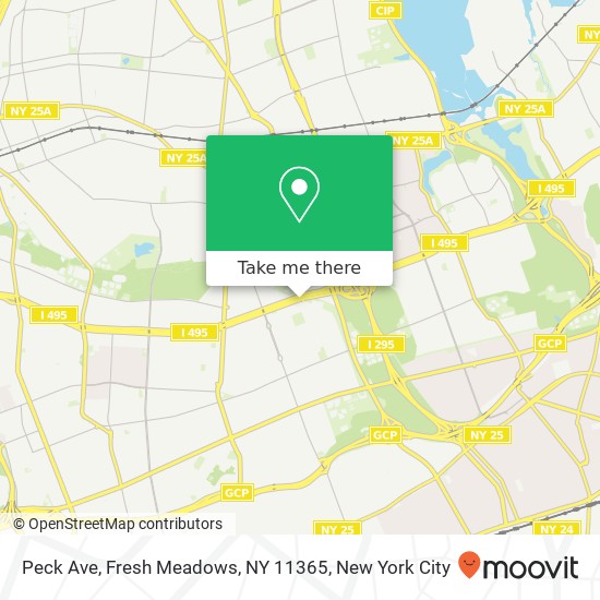 Mapa de Peck Ave, Fresh Meadows, NY 11365