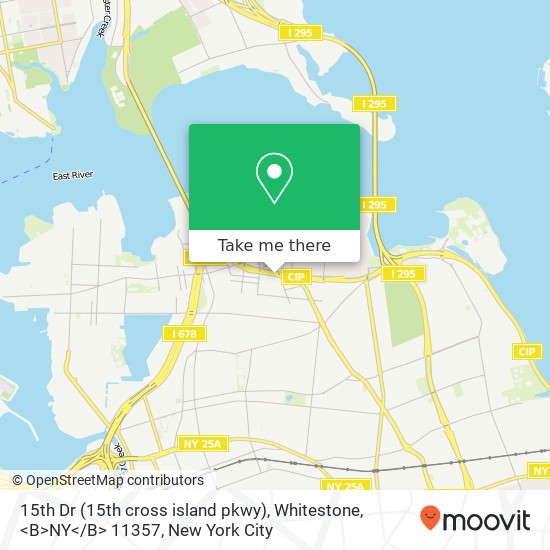 Mapa de 15th Dr (15th cross island pkwy), Whitestone, <B>NY< / B> 11357