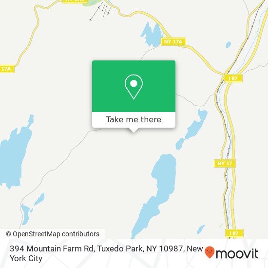 394 Mountain Farm Rd, Tuxedo Park, NY 10987 map