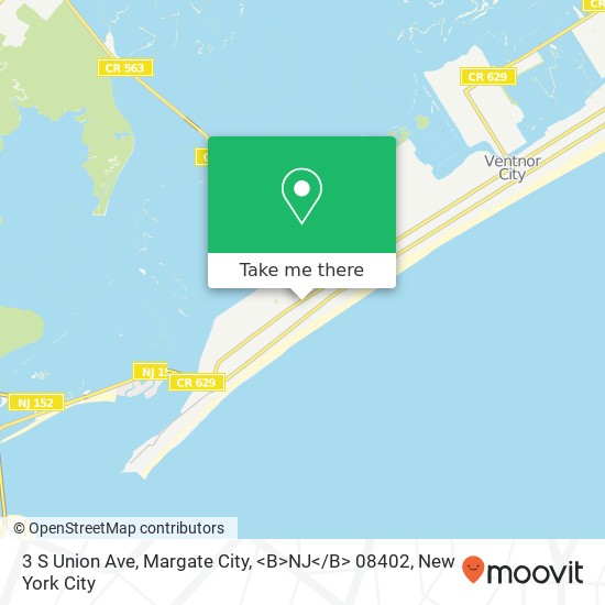 3 S Union Ave, Margate City, <B>NJ< / B> 08402 map