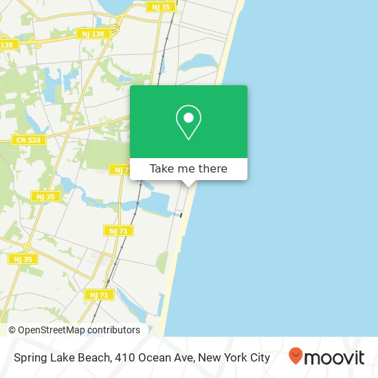 Mapa de Spring Lake Beach, 410 Ocean Ave