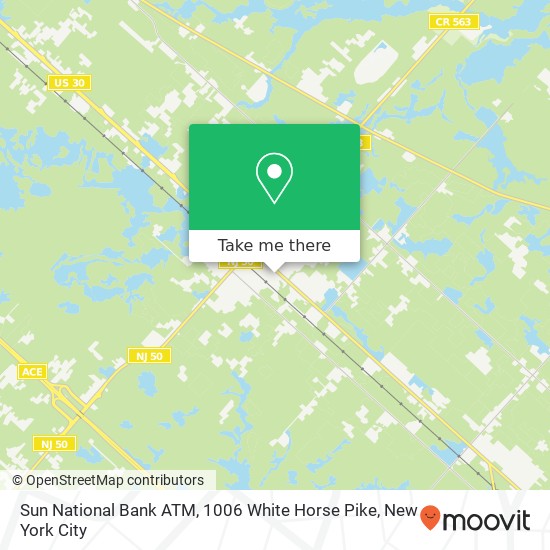 Mapa de Sun National Bank ATM, 1006 White Horse Pike