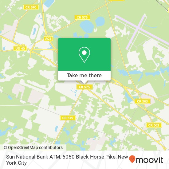 Sun National Bank ATM, 6050 Black Horse Pike map