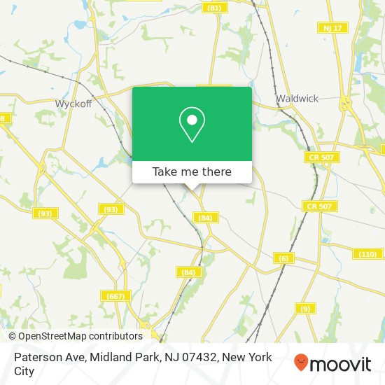 Paterson Ave, Midland Park, NJ 07432 map