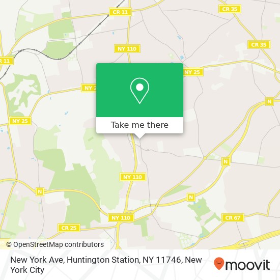 Mapa de New York Ave, Huntington Station, NY 11746