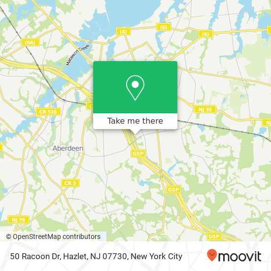 50 Racoon Dr, Hazlet, NJ 07730 map