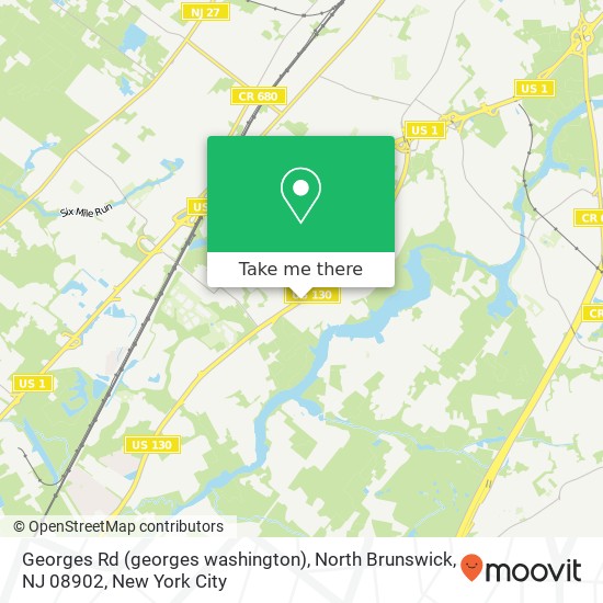 Mapa de Georges Rd (georges washington), North Brunswick, NJ 08902