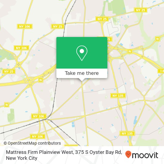 Mattress Firm Plainview West, 375 S Oyster Bay Rd map