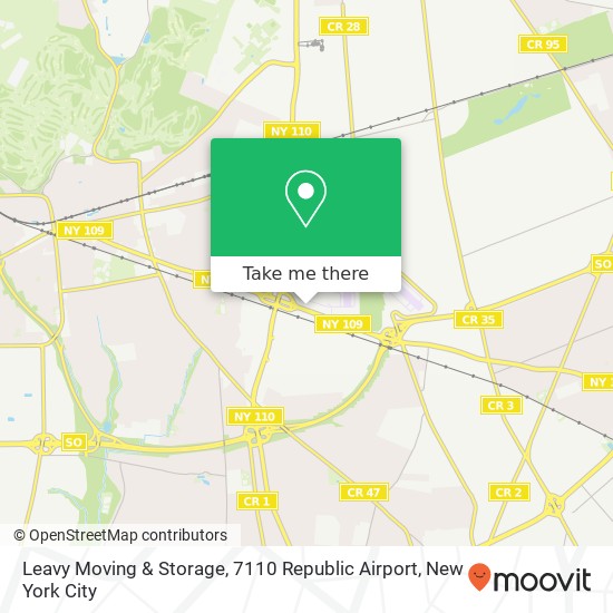 Mapa de Leavy Moving & Storage, 7110 Republic Airport
