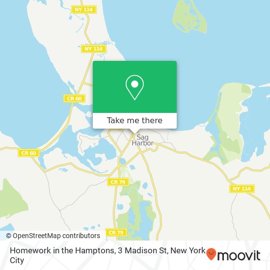 Mapa de Homework in the Hamptons, 3 Madison St