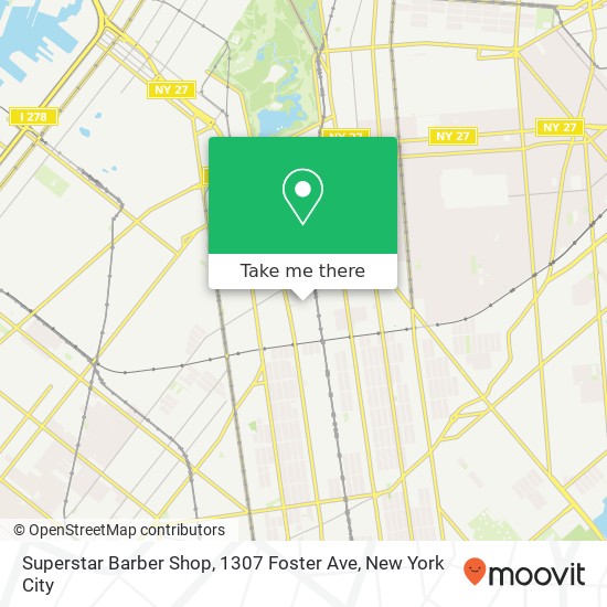 Mapa de Superstar Barber Shop, 1307 Foster Ave