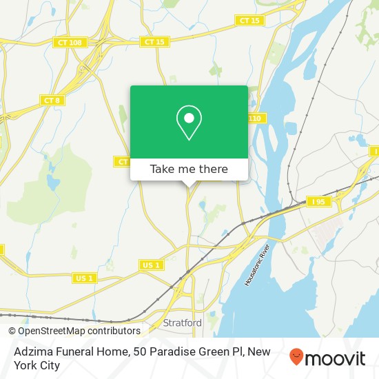 Mapa de Adzima Funeral Home, 50 Paradise Green Pl