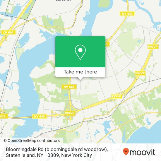 Mapa de Bloomingdale Rd (bloomingdale rd woodrow), Staten Island, NY 10309