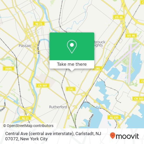 Central Ave (central ave interstate), Carlstadt, NJ 07072 map