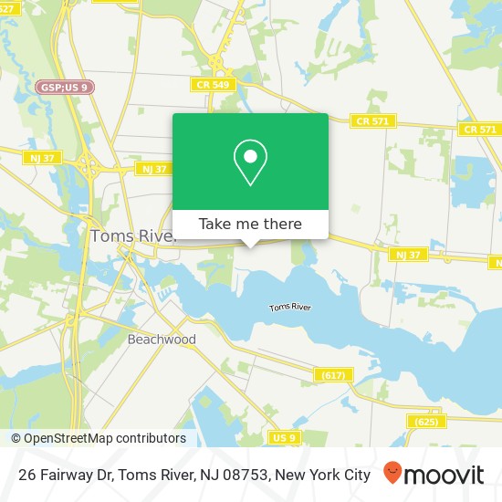 26 Fairway Dr, Toms River, NJ 08753 map