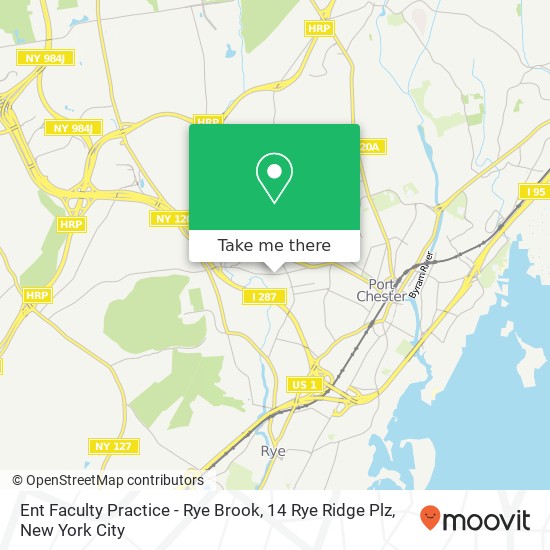 Ent Faculty Practice - Rye Brook, 14 Rye Ridge Plz map