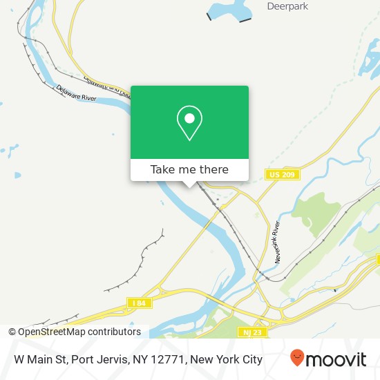 Mapa de W Main St, Port Jervis, NY 12771