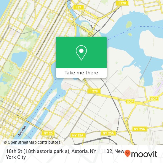 Mapa de 18th St (18th astoria park s), Astoria, NY 11102