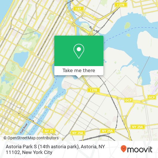 Mapa de Astoria Park S (14th astoria park), Astoria, NY 11102