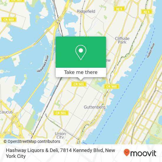 Hashway Liquors & Deli, 7814 Kennedy Blvd map