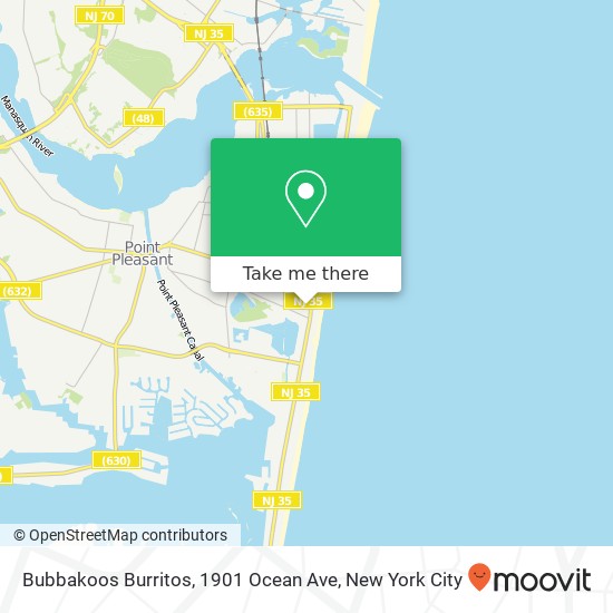 Mapa de Bubbakoos Burritos, 1901 Ocean Ave