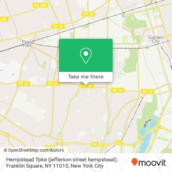 Mapa de Hempstead Tpke (jefferson street hempstead), Franklin Square, NY 11010