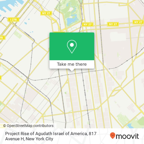 Project Rise of Agudath Israel of America, 817 Avenue H map
