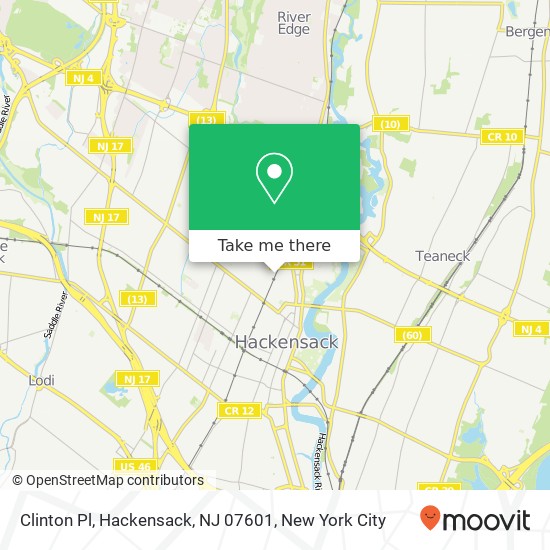 Clinton Pl, Hackensack, NJ 07601 map