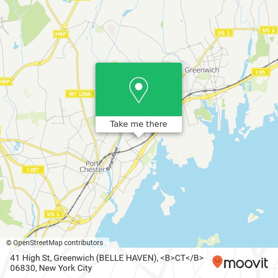 41 High St, Greenwich (BELLE HAVEN), <B>CT< / B> 06830 map