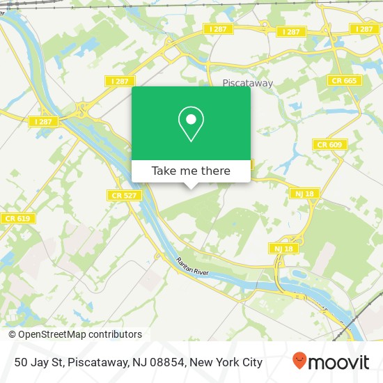 Mapa de 50 Jay St, Piscataway, NJ 08854