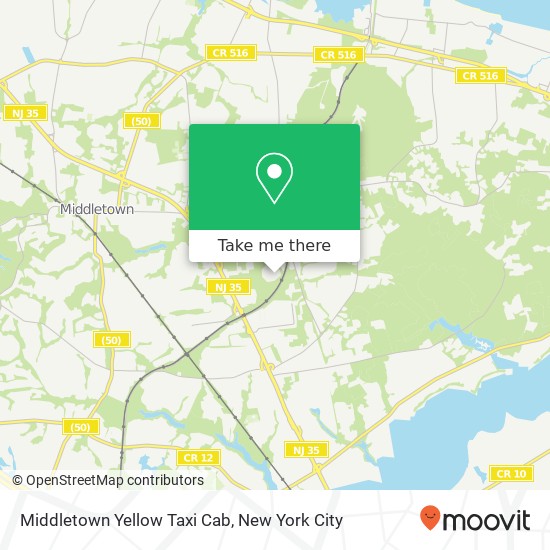 Mapa de Middletown Yellow Taxi Cab