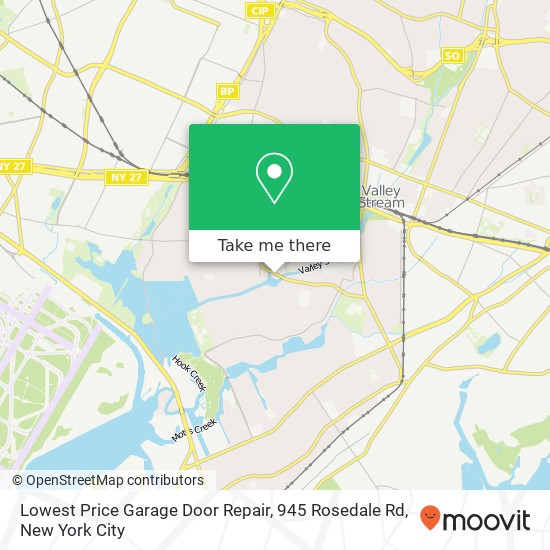 Mapa de Lowest Price Garage Door Repair, 945 Rosedale Rd