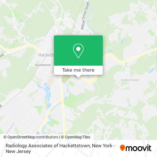 Radiology Associates of Hackettstown map