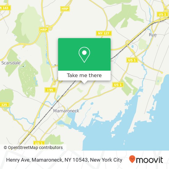 Mapa de Henry Ave, Mamaroneck, NY 10543