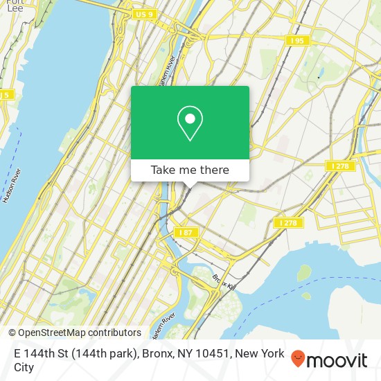 E 144th St (144th park), Bronx, NY 10451 map