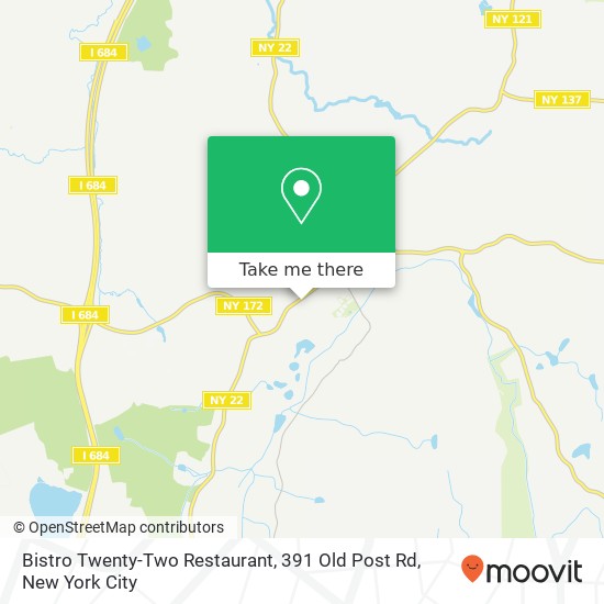 Bistro Twenty-Two Restaurant, 391 Old Post Rd map