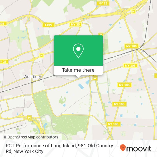 RCT Performance of Long Island, 981 Old Country Rd map