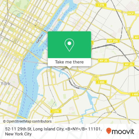 52-11 29th St, Long Island City, <B>NY< / B> 11101 map