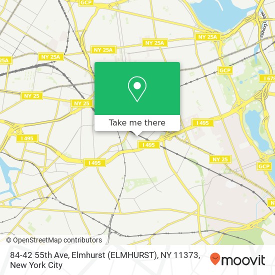 Mapa de 84-42 55th Ave, Elmhurst (ELMHURST), NY 11373