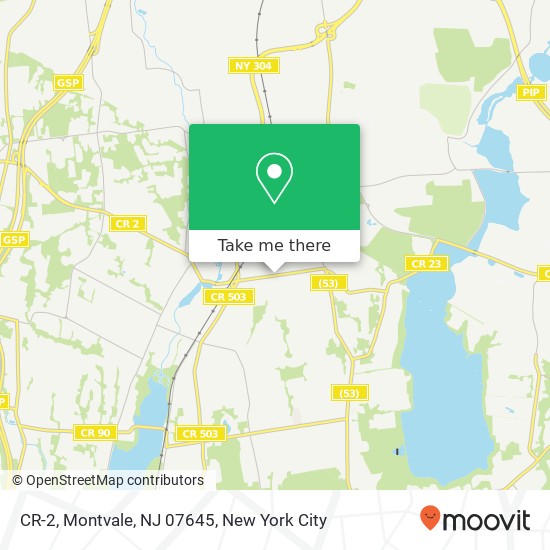 Mapa de CR-2, Montvale, NJ 07645