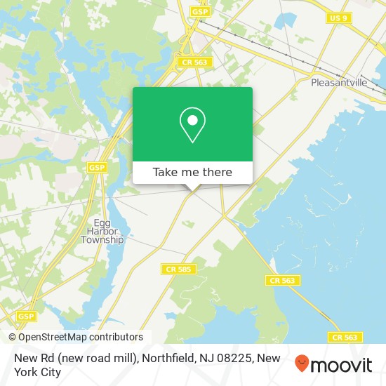 Mapa de New Rd (new road mill), Northfield, NJ 08225