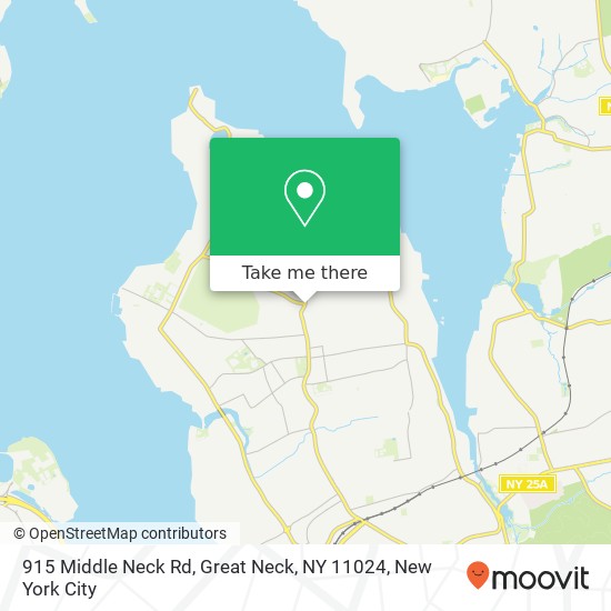 Mapa de 915 Middle Neck Rd, Great Neck, NY 11024