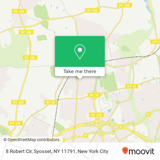 Mapa de 8 Robert Cir, Syosset, NY 11791