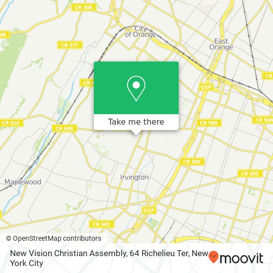 Mapa de New Vision Christian Assembly, 64 Richelieu Ter